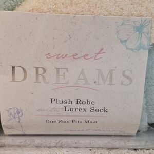 Sweet Dreams Plush Robe and Lurex Sock Set
